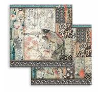 STAMPERIA INTL, KFT (3PL) SBB823 Scrapbooking Double Face Papier Vagabond au Japon Mechanical Fish Multicolore 30,5 x 30,5 cm