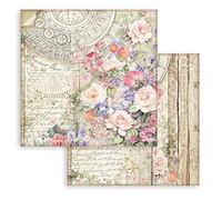 STAMPERIA INTL, KFT (3PL) Scrapbooking Double Face Sheet - CASA Granada Flowers Maisons, Blanc, c1