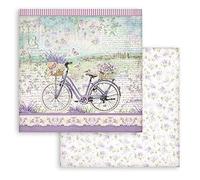 STAMPERIA INTL, KFT (3PL) Scrapbooking Double Face Sheet-Provence Bike, Blanc, c1