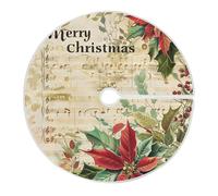 Stamperia Jupe de sapin de Noël sur le thème de Noël - Jupe de sapin de Noël - Tapis de sapin de Noël pour décorations de fête de vacances - 90 cm