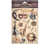 Stamperia KLSP178 Formes en bois colorées, marron, 14,8 x 21 x 0,8 cm", fr_BE: "Stamperia KLSP178 Formes en bois colorées, marron, 14,8 x 21 x 0,8 cm