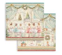 Stamperia - Lot de 6 feuilles lâches pour scrapbooking, albums, cartes, bullet journaux, et plus, sans acide, double face, parfaites pour les loisirs, l'artisanat et les cadeaux (The Nutcracker,