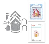 Stamperia Matrice de découpe en forme de maison en pain d'épices de la collection Candy Christmas
