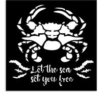STAMPERIA Métisse Schablone STENCIL 3D 12x12cm Silent Sea Krabbe