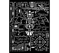 STAMPERIA Mixed Media Pochoir STENCIL - Aviator Machine volante