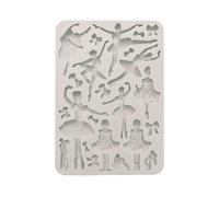 Stamperia Moule en silicone A5 pour scrapbooking, albums, bullet journaux et plus, ballet, non collant, convient pour l'argile à séchage à l'air libre et plus, parfait pour l'artisanat et le cadeau