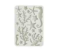 Stamperia - Moule en silicone A5 pour scrapbooking, bullet journal, coraux, surface non adhésive, convient pour l'argile à séchage à l'air, la résine et plus, parfait pour les loisirs, l'artisanat et