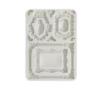 Stamperia - Moule en silicone A5 pour scrapbooking, bullet journaux et plus, cadres, surface non adhésive, convient pour l'argile à séchage à l'air, la résine et plus, parfait pour l'artisanat et le