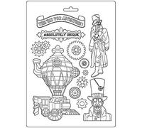 Stamperia Moule Souple A4-Sir Vagabond Train, Multicolore, 21x29,7 cm