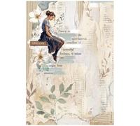 Stamperia Papier de riz A4 - Feuille de découpage Vintage Dreams