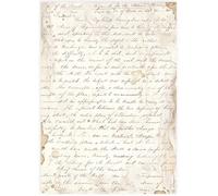 Stamperia Papier de riz A4 - Motif manuscrit musical vintage pour découpage et travaux manuels