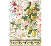 Stamperia Papier de Riz - Blue Dream - Citrons, 0, A4