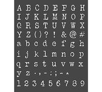 Stamperia Pochoir épais 20X25 cm-Alphabet et Chiffres, Multicolore