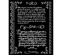 Stamperia, Pochoir épais Vintage Library 20 x 25 cm