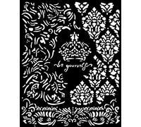 STAMPERIA Pochoir Mixed Media STENCIL 3D - 20x25cm - Alterego crown and mix classique