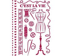 STAMPERIA Pochoir Mixed Media STENCIL - Atelier des fils
