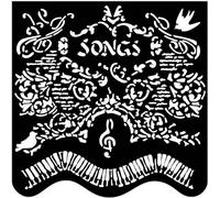 STAMPERIA Pochoir Mixed Media STENCIL - Music songs & piano