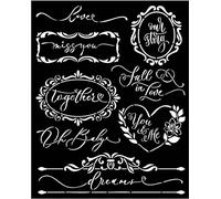 STAMPERIA Pochoir Mixed Media STENCIL - Romance Forever Étiquetage