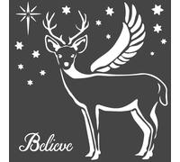 STAMPERIA Pochoir Mixed Media STENCIL - Stamperia - Noël Cerfs ailés