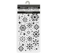 Stamperia Pochoirs épais pour scrapbooking, albums, cartes, bullet journaux, et plus, flocons de neige, matériau flexible, facile à nettoyer, parfait pour les loisirs, l'artisanat et les cadeaux (Gear