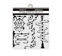 Stamperia Pochoirs épais pour scrapbooking, albums, cartes, bullet journaux et plus, matériau flexible, facile à nettoyer, parfait pour les loisirs, l'artisanat et les cadeaux (type de voyage, lampe