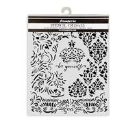 Stamperia Pochoirs épais pour scrapbooking, albums, cartes, bullet journaux, etc. Matériau flexible, facile à nettoyer, parfait pour les loisirs, l'artisanat et les cadeaux (Alterego - Crown Be