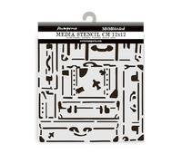 Stamperia Pochoirs épais pour scrapbooking, albums, cartes, bullet journaux, etc. Matériau flexible, facile à nettoyer, parfait pour les loisirs, les travaux manuels et les cadeaux (type de voyage,