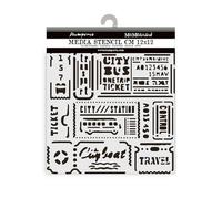 Stamperia Pochoirs épais pour scrapbooking, albums, cartes, bullet journaux, etc. Matériau flexible, facile à nettoyer, parfait pour les loisirs, les travaux manuels et les cadeaux (type de voyage,