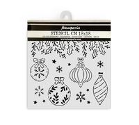 Stamperia Pochoirs épais pour scrapbooking, albums, cartes, bullets, et plus encore, boules de Noël, matériau flexible, facile à nettoyer, parfait pour les loisirs, les travaux manuels et les cadeaux