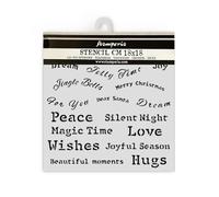 Stamperia Pochoirs épais pour scrapbooking, albums et bullet journaux, Noël classique, matériau flexible, facile à nettoyer, parfait pour l'artisanat et les cadeaux (All You Need for Christmas,