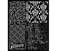 Stamperia Pochoirs épais pour scrapbooking, albums, fabrication de cartes, bullet journal, et plus, motifs mixtes, matériau flexible, facile à nettoyer, parfait pour l'artisanat et le cadeau (antiques