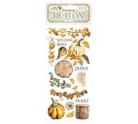 Stamperia Rub On Film transfert Golden Harmony, L 10,2 x L 21,6 cm, idéal pour le DIY, les projets de bricolage, la décoration Pumpkins