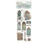 Stamperia - Rub-on for Scrapbooks, Albums, Bullet Journals and More, Easy Transfer Images on Paper and Other Surfaces, Perfect for Crafts and Gifting (Venice, City of Art - Doors and Windows)