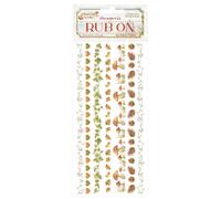 Stamperia - Rub-on for Scrapbooks, Albums, Card Making, Bullet Journals and More, Easily Transfer Images onto Paper and Other Surfaces, Perfect for Crafts and Gifting (Whispering Woods, Stripes)