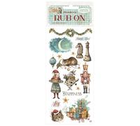 Stamperia - Rub-on for Scrapbooks, Albums, Cards, Bullet Journals and More, Easily Transfer Images onto Paper and Other Surfaces, Perfect for Crafts and Gifting (Alice in Christmas, Happiness)