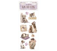 Stamperia - Rub-on for Scrapbooks, Albums, Cards, Bullet Journals and More, Easily Transfer Images onto Paper and Other Surfaces, Perfect for Crafts and Gifting (Quiet Days, Dogs and Cats)