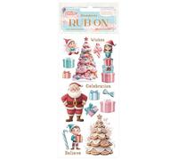 Stamperia - Rub-on for Scrapbooks, Albums, Cards, Bullet Journals and More, Easily Transfer Images onto Paper and Other Surfaces, Perfect for Crafts and Gifting (Candy Christmas, Santa Claus)