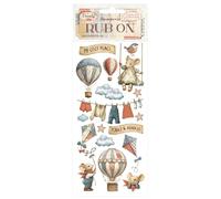 Stamperia - Rub-on for Scrapbooks, Albums, Cards, Bullet Journals and More, Easily Transfer Images onto Paper and Other Surfaces, Perfect for Crafts and Gifting (Family, Air Balloons)