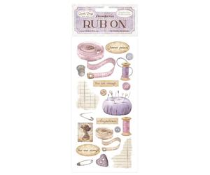 Stamperia - Rub-on for Scrapbooks, Albums, Cards, Bullet Journals and More, Easily Transfer Images onto Paper and Other Surfaces, Perfect for Crafts and Gifting (Quiet Days, Sewing)