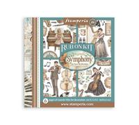 Stamperia - Rub-on Kit for Scrapbooks, Albums, Cards, Bullet Journals and More, Easily Transfer Images onto Paper and Other Surfaces, Perfect for Crafts and Gifting (6 Pages) (Symphony)