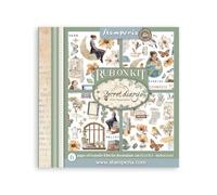 Stamperia - Rub-on Kit for Scrapbooks, Albums, Cards, Bullet Journals and More, Easily Transfer Images onto Paper and Other Surfaces, Perfect for Crafts and Gifting (6 Pages) (Secret Diary)