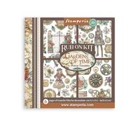 Stamperia - Rub-on Kit for Scrapbooks, Albums, Cards, Bullet Journals and More, Easily Transfer Images onto Paper and Other Surfaces, Perfect for Crafts and Gifting (6 Pages) (Gardens of Time)