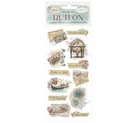 Stamperia - Rub-on pour le scrapbooking, les albums, la fabrication de cartes, les bullet journals et plus, transfert facile des images sur le papier et d'autres surfaces, parfait pour l'artisanat et