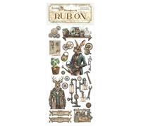 Stamperia - Rub-on pour le scrapbooking, les albums, les cartes, les bullet journaux et plus, transfert facile des images sur le papier et d'autres surfaces, parfait pour l'artisanat et le cadeau