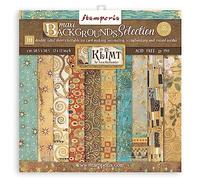 Stamperia SBBL101 Lot de 10 feuilles de papier pour scrapbooking 30,5 x 30,5 cm (30,5 x 30,5 cm) Maxi Background Selection Klime, papier, multicolore, 30,5 x 30,5 cm