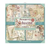 Stamperia SBBXL04 Maxi Bloc Papier Scrap Double Face 22 Feuilles 30.5x30.5 (12"x12") -Imagine, Multi-Colored, 30,5x30,5 cm, Set Pièces