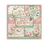 Stamperia - Scrapbook Paper Pad for Scrapbooking, Albums, Card Making, Bullet Journalling and More, Acid Free, Single Face, Perfect for Hobbies, Crafts, and Gifting (House of Roses) (30.5 x 30.5cm)