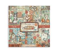 Stamperia - Scrapbook Paper Pad for Scrapbooking, Albums, Card Making, Bullet Journalling and More, Acid Free, Double-Sided, Perfect for Hobbies, Crafts, and Gifting (Furry Friends) (30.5 x 30.5cm)