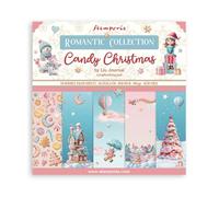 Stamperia - Scrapbook Paper Pad for Scrapbooking, Albums, Card Making, Bullet Journalling and More, Acid Free, Double-Sided, Perfect for Hobbies, Crafts, and Gifting (Candy Christmas) (20.3 x 20.3cm)