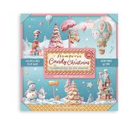 Stamperia - Scrapbook Paper Pad for Scrapbooking, Albums, Card Making, Bullet Journalling and More, Acid Free, Single Face, Perfect for Hobbies, Crafts, and Gifting (Candy Christmas) (20.3 x 20.3cm)